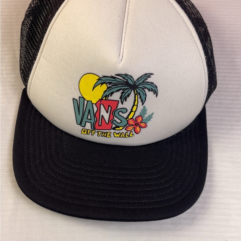 Vans Black and White Tropical Trucker Hat